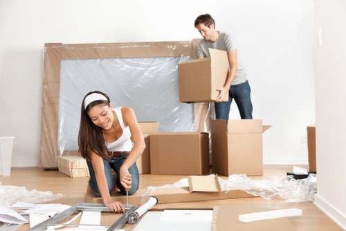 Man with a van loading service terms and booking document