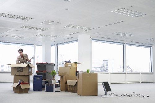 Van loading process with careful handling and planning